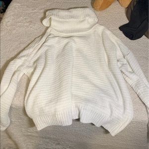 Turtle neck white sweater